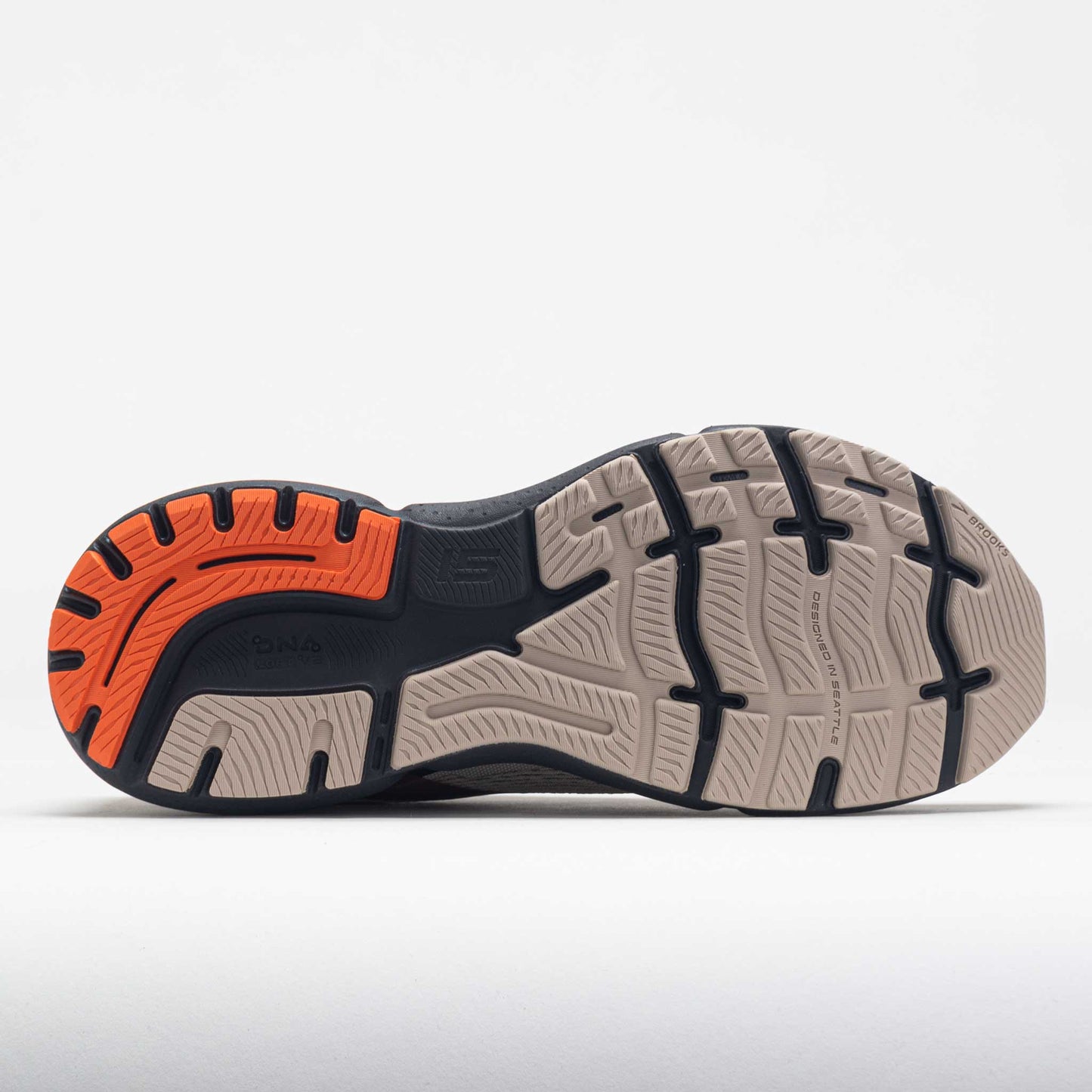 Brooks Ghost 15 Men's White Sand/Red Orange/Blue